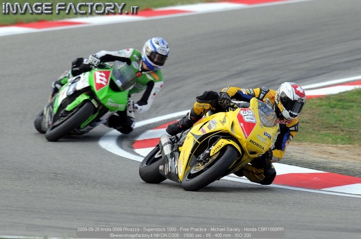 2009-09-26 Imola 0089 Rivazza - Superstock 1000 - Free Practice - Michael Savary - Honda CBR1000RR
